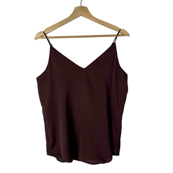Express Burgundy Red V-Neck Cami Tank Top S - Picture 3 of 6